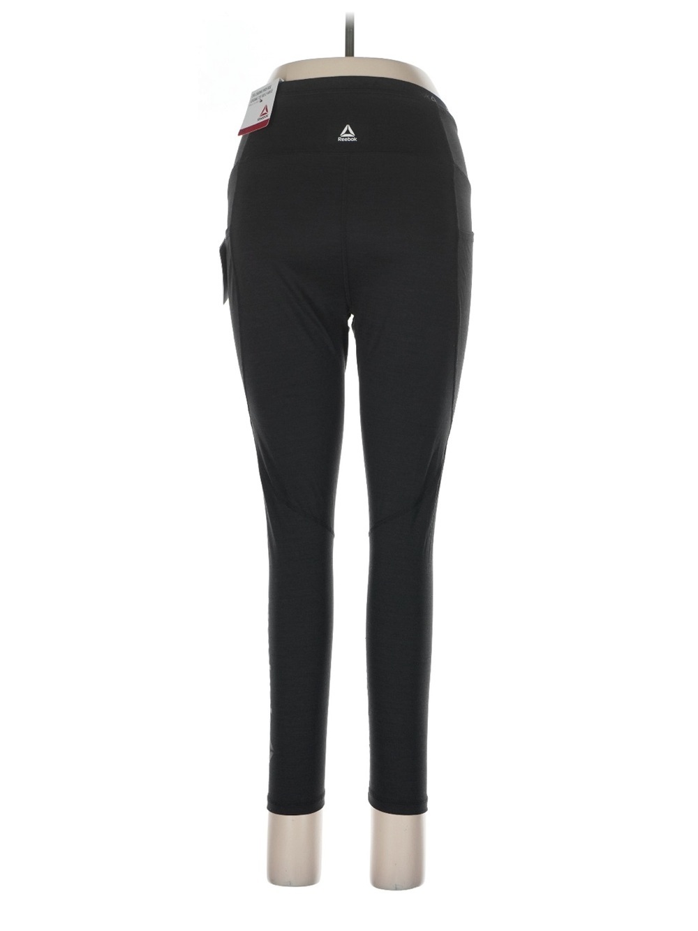 Reebok Black Activewear Leggings with White Logo Print